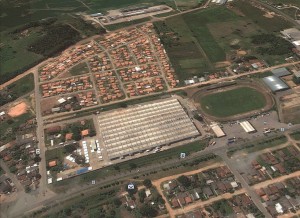 Instalações da Itesa e Estádio Municipal, ao lado.